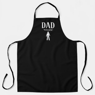 Dad Father's day personalised custom black white Apron