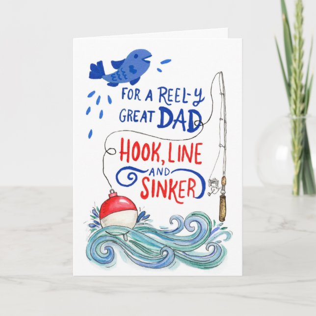 Dad Fathers Day Reel-y Great Dad Card (Front)