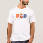 Dad First Trip Around the Sun Space 1st Birthday T-Shirt<br><div class="desc">Modern 1st birthday space party shirt for a dad to wear. Space inspired first trip around the sun with a watercolor moon and a rocket.</div>