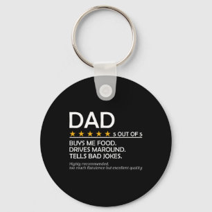 Dad Five Star Review Dad 5 Star Review Fathers Day Key Ring