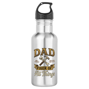 Dad Fixer of All Things Vintage Engraving Shirt_1 532 Ml Water Bottle