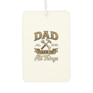 Dad Fixer of All Things Vintage Engraving Shirt_1 Car Air Freshener