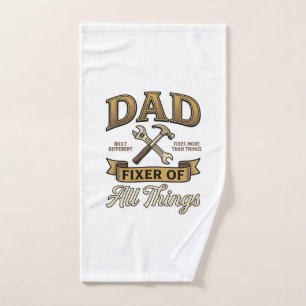 Dad Fixer of All Things Vintage Engraving Shirt_1 Hand Towel