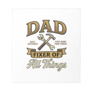 Dad Fixer of All Things Vintage Engraving Shirt_1 Notepad