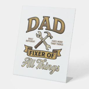 Dad Fixer of All Things Vintage Engraving Shirt_1 Pedestal Sign