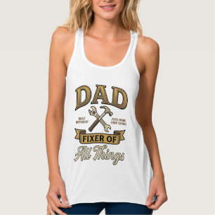Dad Fixer of All Things Vintage Engraving Shirt_1 Singlet