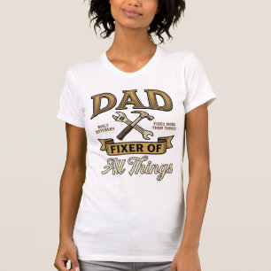 Dad Fixer of All Things Vintage Engraving Shirt_1 T-Shirt