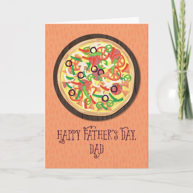 Dad from Tween or Teen Pizza Father's Day Card (Front)