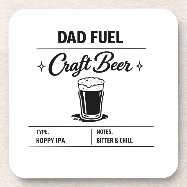 Dad Fuel – Craft Beer Father’s Day Coaster (Front)