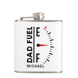 Dad Fuel Funny Father's Day Birthday Personalised Hip Flask