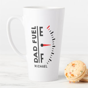 Dad Fuel Funny Father's Day Birthday Personalised Latte Mug