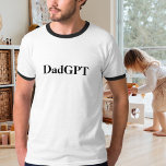 Dad Funny Birthday DadGPT Powered by AI & Dad Joke T-Shirt<br><div class="desc">Channel your inner tech-savvy dad with our exclusive "DadGpt" t-shirt! This one-of-a-kind shirt blends AI-inspired humour with classic dad charm—making it perfect for dads who love a good pun, technology, and the latest trends. Whether you’re coding at your computer, grilling in the backyard, or telling legendary dad jokes, this shirt...</div>