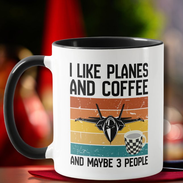 Dad Funny Birthday I Like Planes Coffee &3 people  Mug (Creator Uploaded)