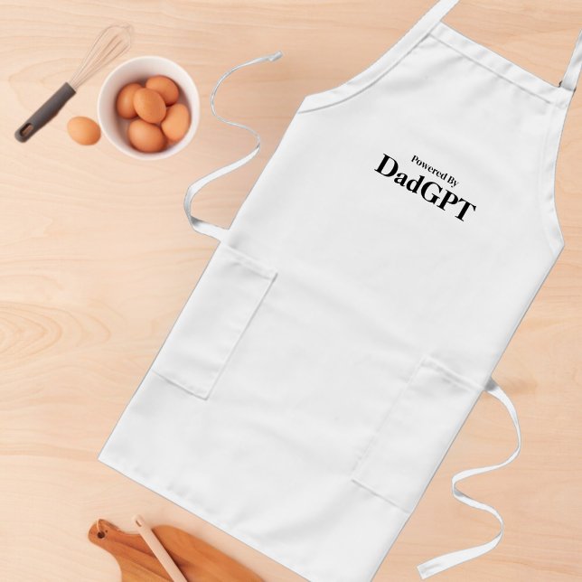 Dad Funny Birthday - Powered By DadGPT - Ai Joke Long Apron (Creator Uploaded)
