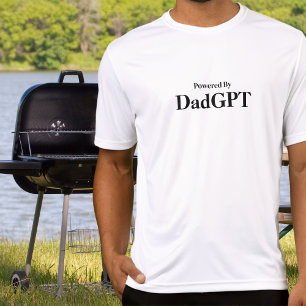 Dad Funny Birthday - Powered By DadGPT - Ai Joke T-Shirt