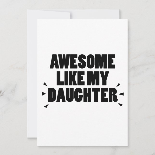 Dad Funny Daughter To Daddy Fathers Day Gift Card (Front)