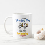 Dad Funny swimmer Sperm Father Swimming Champions  Coffee Mug<br><div class="desc">NOTE: **If you want to change sperm design and numer of kids** : Step 1: Please click " Personalise " then " Edit using design tool" - Step 2: Turn on/ off sperm design you want. You just need to edit on 1 side of mug. Step 3: Copy and paste...</div>