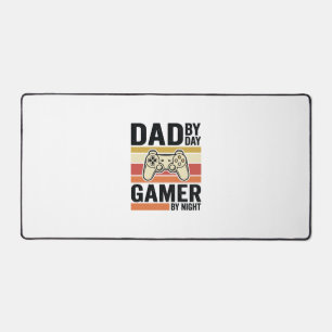 Dad Gamer Vintage Controller T-Shirt Design_1 Desk Mat