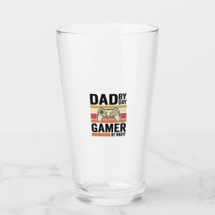 Dad Gamer Vintage Controller T-Shirt Design_1 Glass
