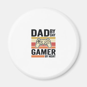 Dad Gamer Vintage Controller T-Shirt Design_1 Magnet