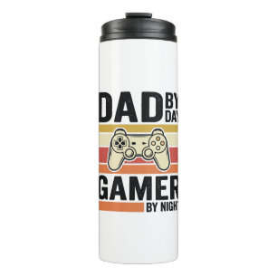 Dad Gamer Vintage Controller T-Shirt Design_1 Thermal Tumbler