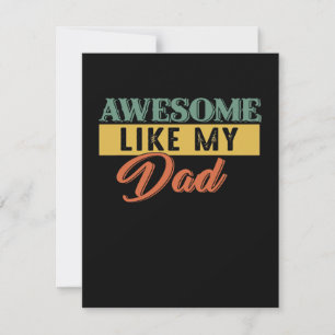 Dad Gift Awesome Like My Dad Gift Idea Thank You Card