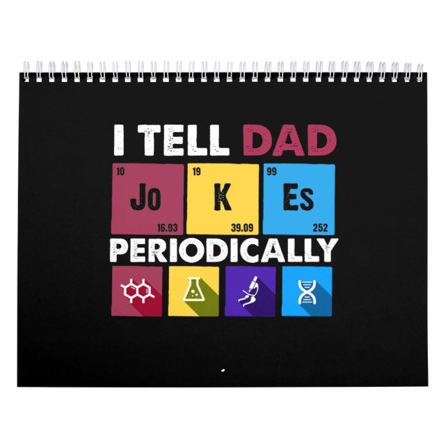 Dad Gift | I Tell Dad Jokes Periodically Calendar (Cover)
