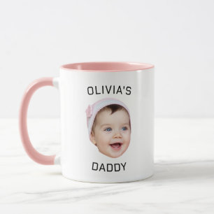 Dad Gift Mug, Personalised Face Mug, Custom Baby Mug