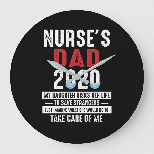 Dad Gift | Nurse's Dad 2020 Memories Gift Large Clock (Front)