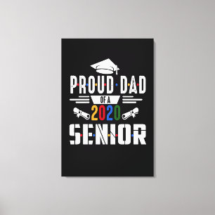 Dad Gift   Proud Dad Of A 2020 Memories Canvas Print