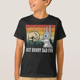 Dad Gift   Vintage Best Bunny Dad Ever T-Shirt
