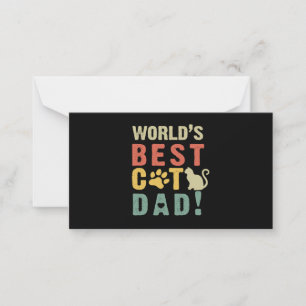 Dad Gift   World's. Best. Cat. Dad ! Card