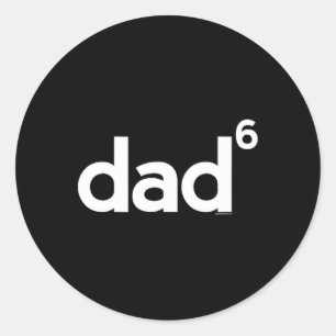 Dad Gifts For Dad Dad Of 6 Six Gift Fathers Day Ma Classic Round Sticker