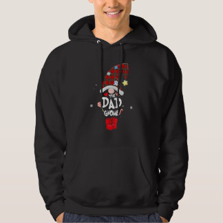 Dad Gnome Buffalo Plaid Matching Family Christmas  Hoodie