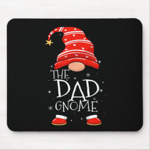 Dad Gnome Buffalo Plaid Matching Family Christmas  Mouse Pad