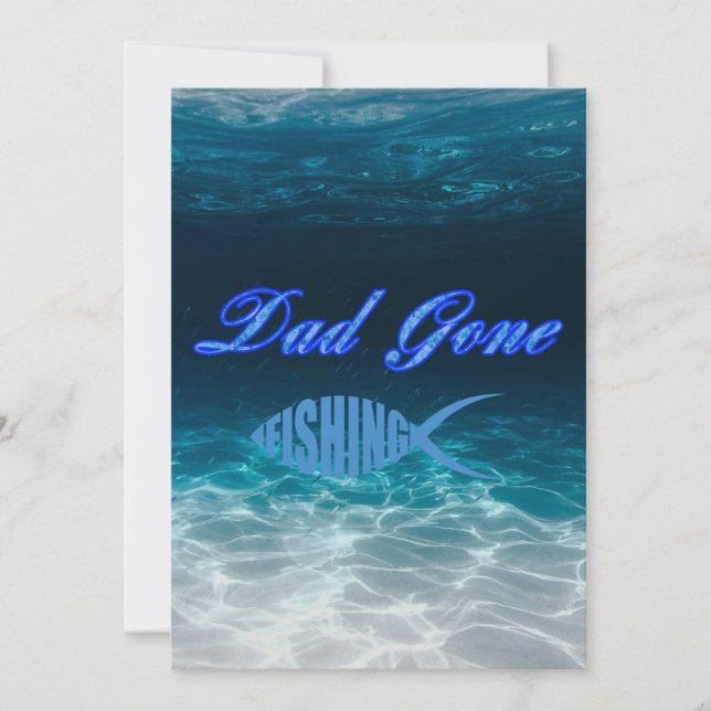 Dad Gone Fishing Invitation (Front)