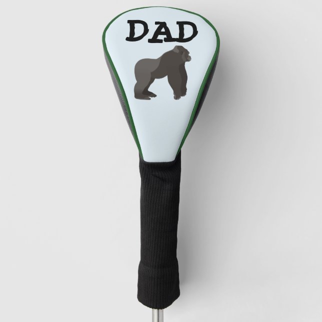 DAD GORILLA GOLF DRIVER COVER PERSONALIZED FUNNY (Front)