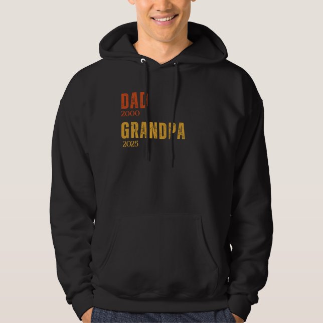 Dad Grandpa Customised Years Retro Custom Hoodie (Front)