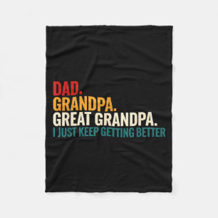 Dad Grandpa Great Grandpa Funny Saying - Dad I Jus Fleece Blanket