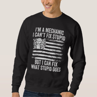 Dad Grandpa Husband Car Mechanic Us Flag Best Auto Sweatshirt