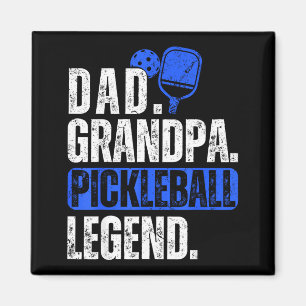 Dad grandpa pickleball legend player funny pickle magnet