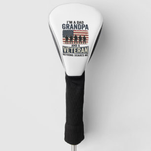 Dad Grandpa Veteran Patriotic Vintage Shirt Design Golf Head Cover