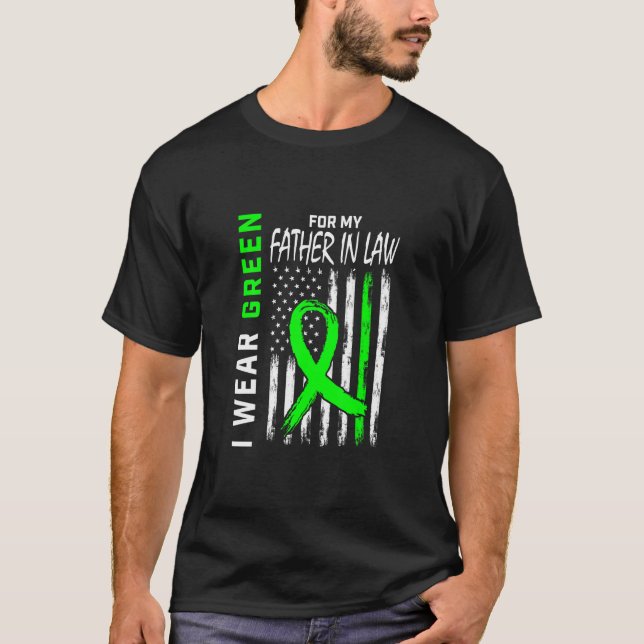 Dad Green For My Father In Law Kidney Disease Awar T-Shirt (Front)
