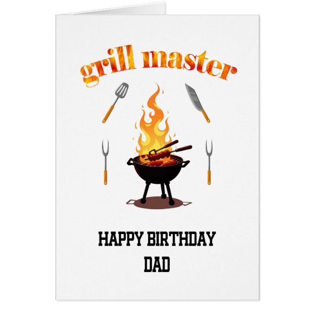Dad Grill Master Birthday  (Front)