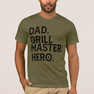 Dad Grill Master Hero - Funny Dad Grilling  T-Shirt