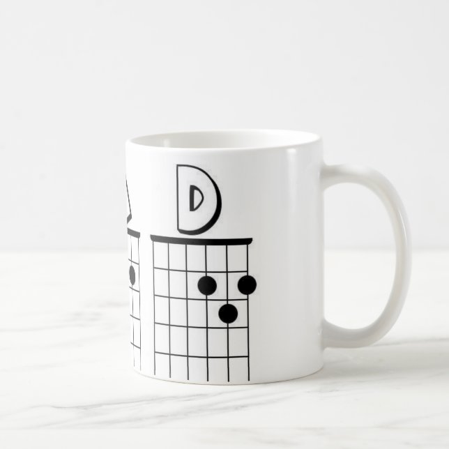 DAD guitar chords Coffee Mug (Right)