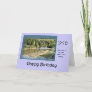 Dad Happy Birthday - salmon fishing river Card
