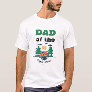 Dad Happy Camper T-Shirt Kids Birthday Party