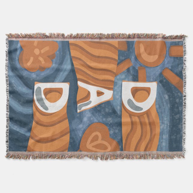 Dad - Happy Father’s Day Throw Blanket (Front)