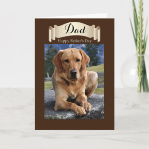 Dad / Happy Father's Day - Golden Lab Card